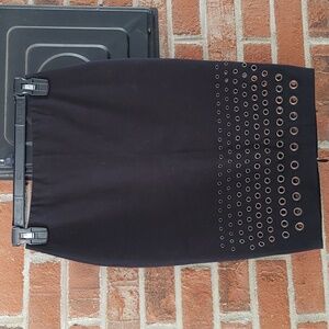 Robert Rodriguez Black Grommet Pencil Skirt Size 2